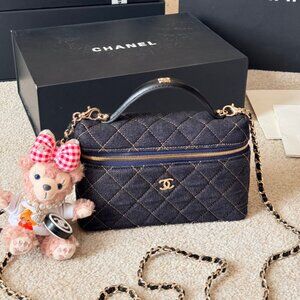 Chanel 26P Double C logo denim bag